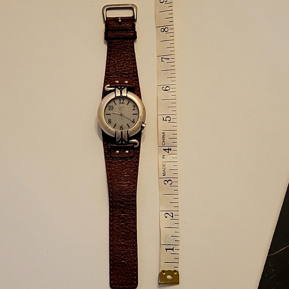 Leather Lucky brand women's watch.
